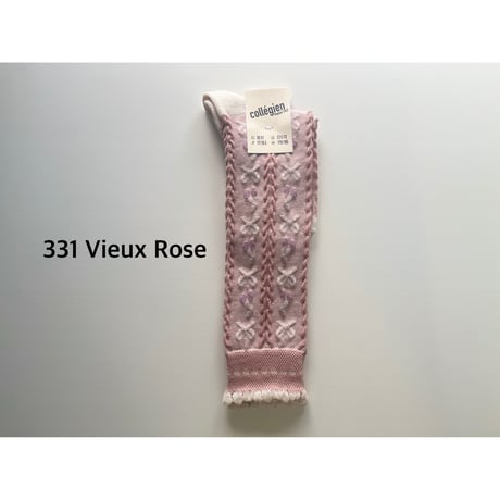 【 Collegien 】Cerise - Jacquard Cherries and Bows Knee-high Socks