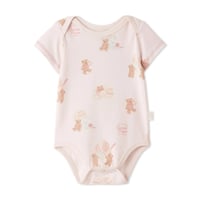 【 gelato pique 】 PBCO262434 BABYｱｲｽｸﾘｰﾑﾍﾞｱ柄ﾎﾞﾃﾞｨｽｰﾂ  PNK（size 70, 80）