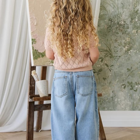【 Jamie kay 】 JKFP262066 ﾃﾞﾆﾑﾊﾟﾝﾂ Antique Blue LBLU（size 80~100）