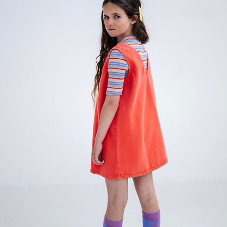 Drop2【Repose AMS】 slim turtle neck tee-multi stripe