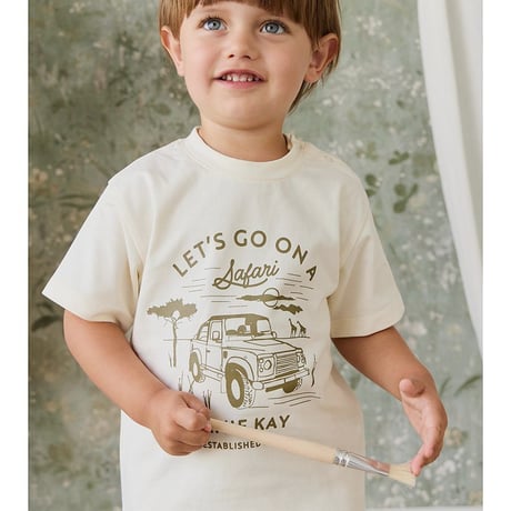 【 Jamie kay 】 JKCT262067 半袖ｻﾌｧﾘTｼｬﾂ Parchment OWHT （size 80~100）