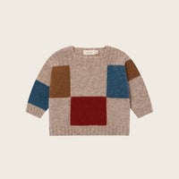 【organiczoo】 Block Patchwork Wool Jumper