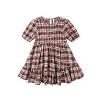 【 Rylee + Cru 】INDIA DRESS || BURGUNDY PLAID（2-3y,4-5y,8-9y）