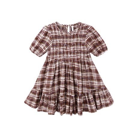 【 Rylee + Cru 】INDIA DRESS || BURGUNDY PLAID