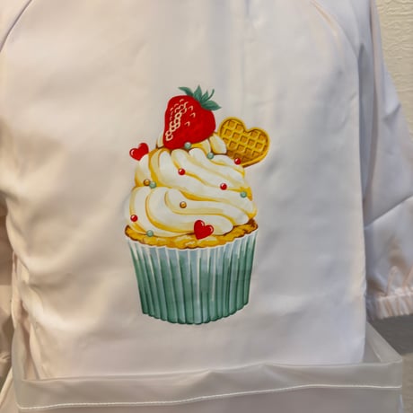 【mik＋】Original Raglan Sleeve Apron - Cup Cake（S/M/L）