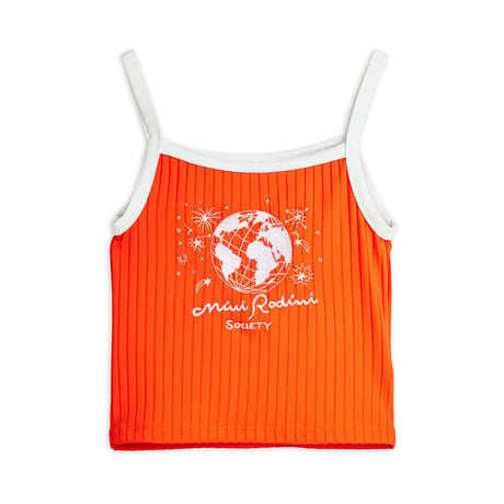 【 MINI RODINI 】Society emb swim tank- Red