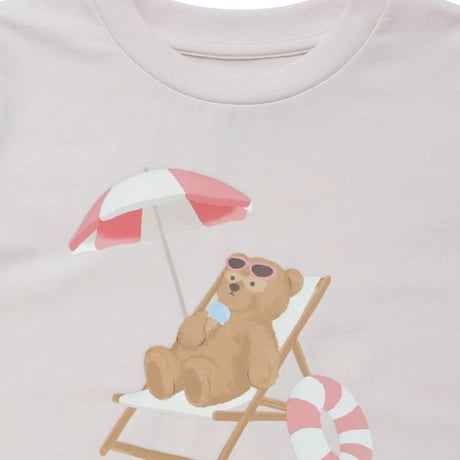 【 gelato pique 】 PKCT262445 KIDSｻﾏｰﾍﾞｱ柄ﾜﾝﾎﾟｲﾝﾄTｼｬﾂ PNK（size 90~120）