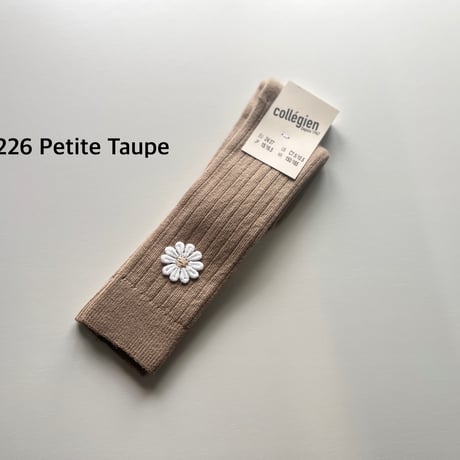 【Collegien】2980 Valentine - Ribbed Knee-high Socks with Daisy