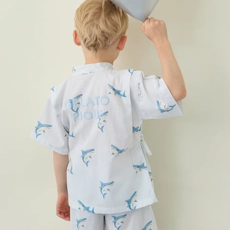 【 gelato pique 】 PKFT262411 KIDS甚平 BLU（size 90~110）