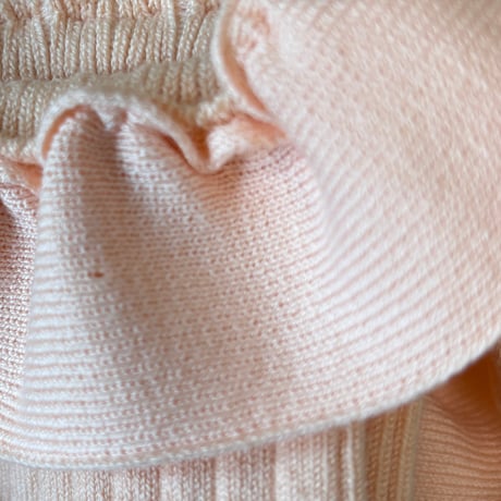 【Collégien 】 3485 Ludivine- Ribbed Ankle Socks with Jersey Ruffle