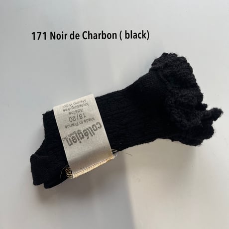 【 collegien 】5555 Adeline - Pointelle Merino  Knee-high Socks with lace