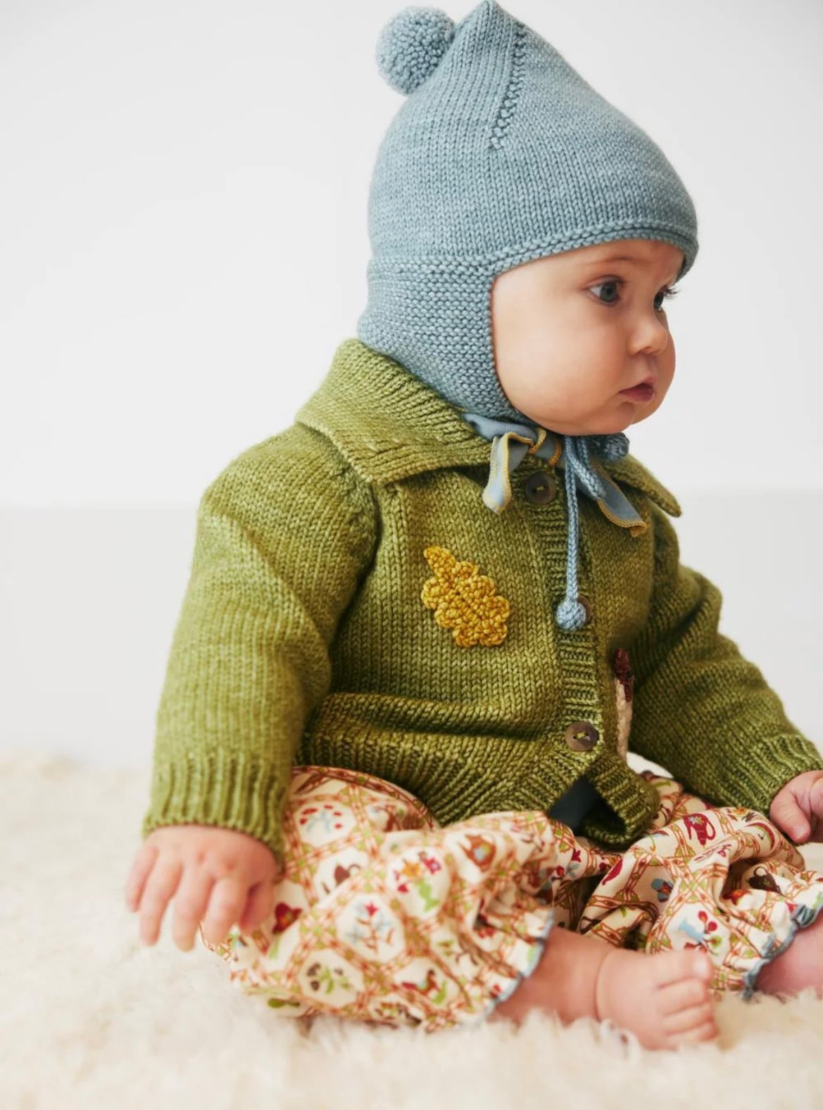 Misha&Puff】Meadow Motley Cardigan -394 Sprig |