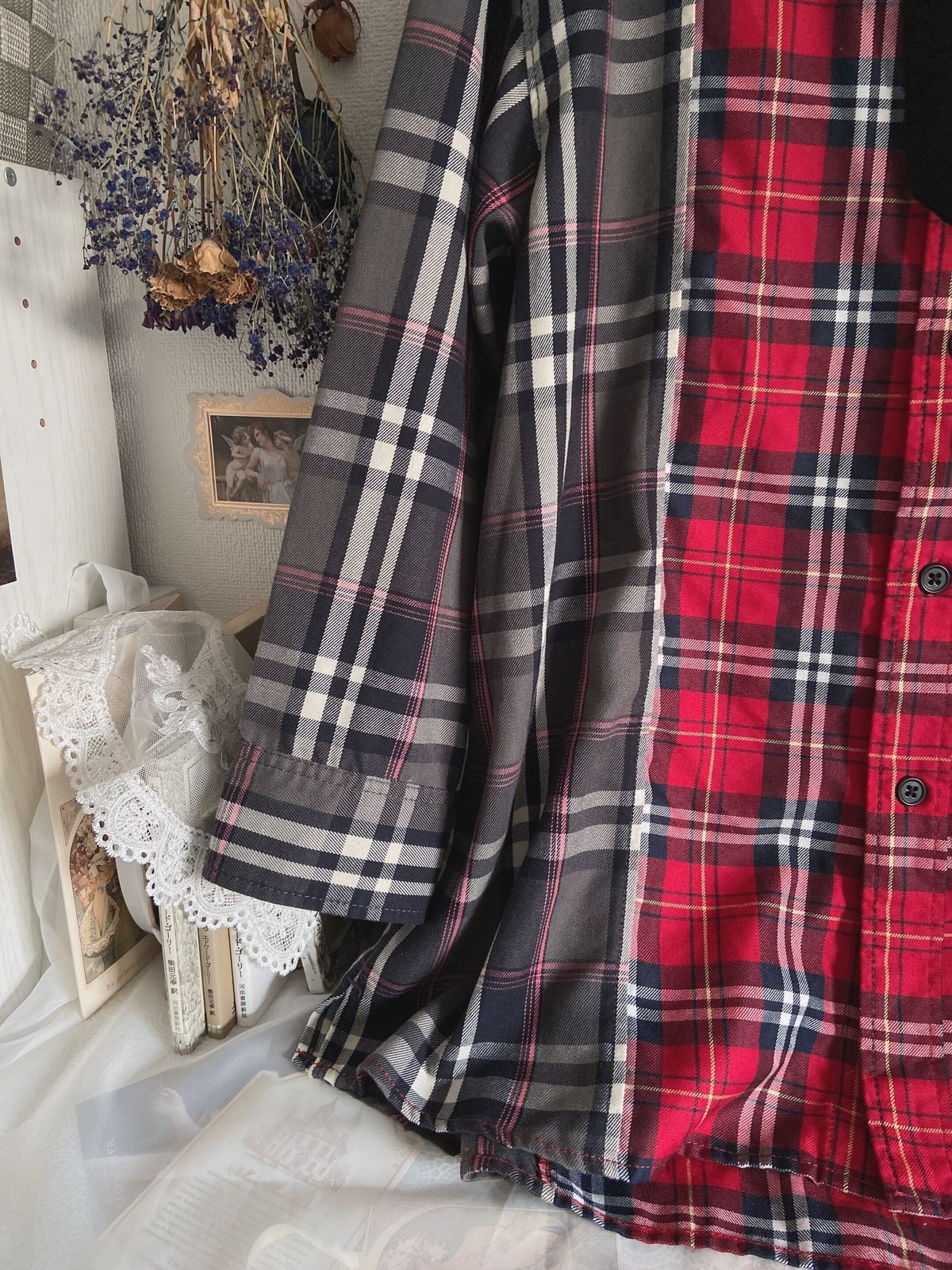 TRAVAS TOKYO ドッキングチェックシャツ | anonymous