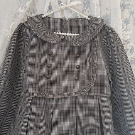 しまむら　皆方由衣さんコラボ　チェックワンピース