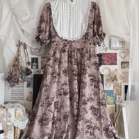 しまむら　m♡petit by misako トワルドジュイ柄ワンピース