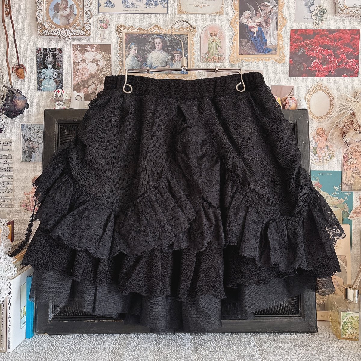 【QutieFrash】 蜘蛛の巣レーススカート【値下げしました】 Qutie Frash 蜘蛛の巣レーススカート | anonymous