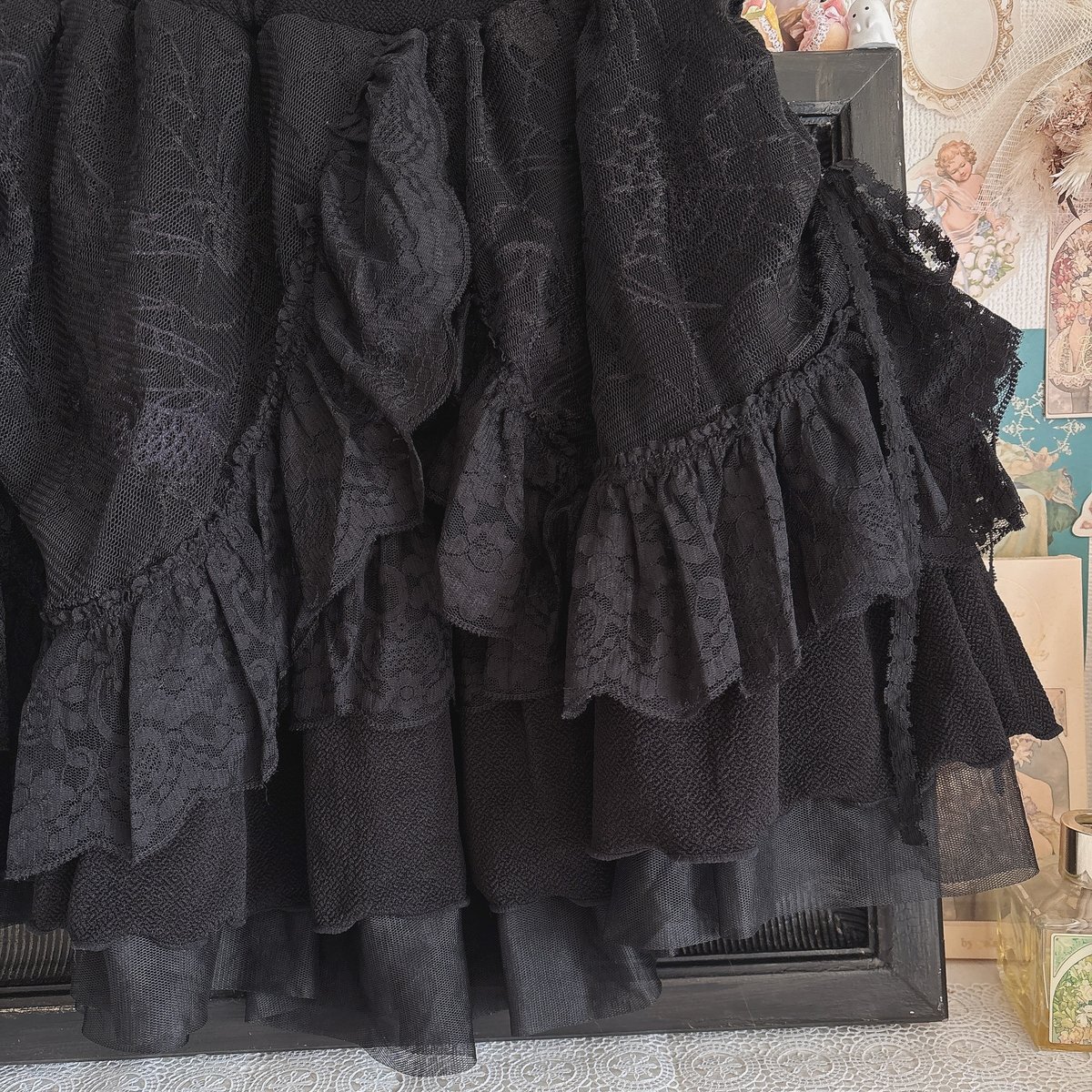 【QutieFrash】 蜘蛛の巣レーススカート【値下げしました】 Qutie Frash 蜘蛛の巣レーススカート | anonymous