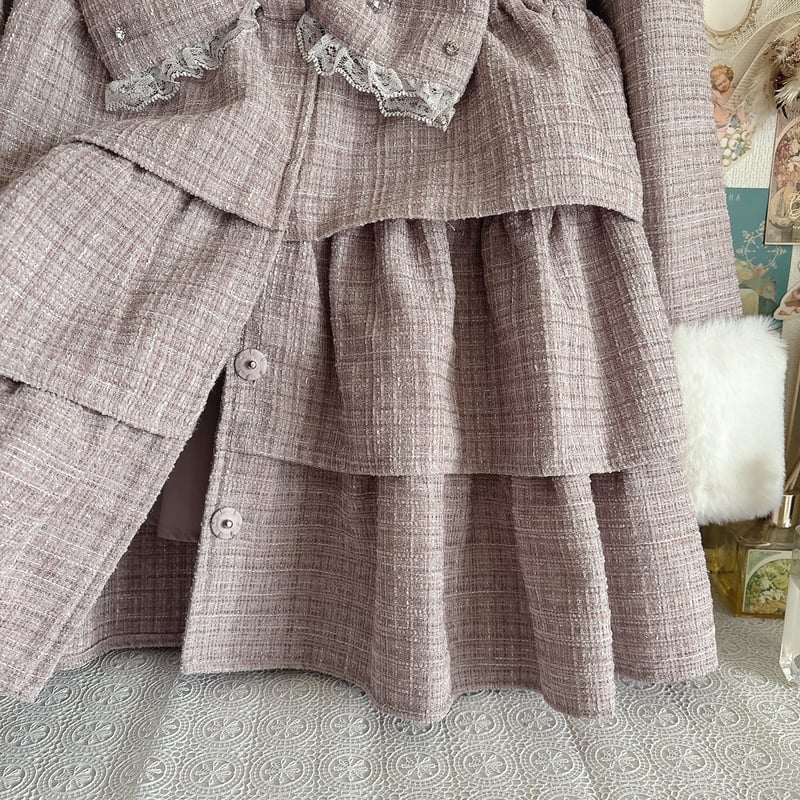 Ank Rouge キラキラツイードおひめさまコート | anonymous