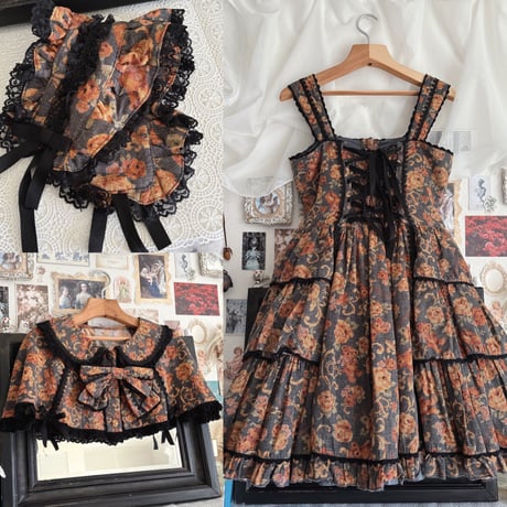 ケープ付きフリルジャンパースカート | メタモルフォーゼ - ロリータ