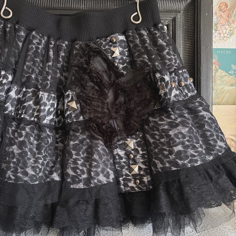 ALGONQUINS ヒョウ柄スカート | anonymous