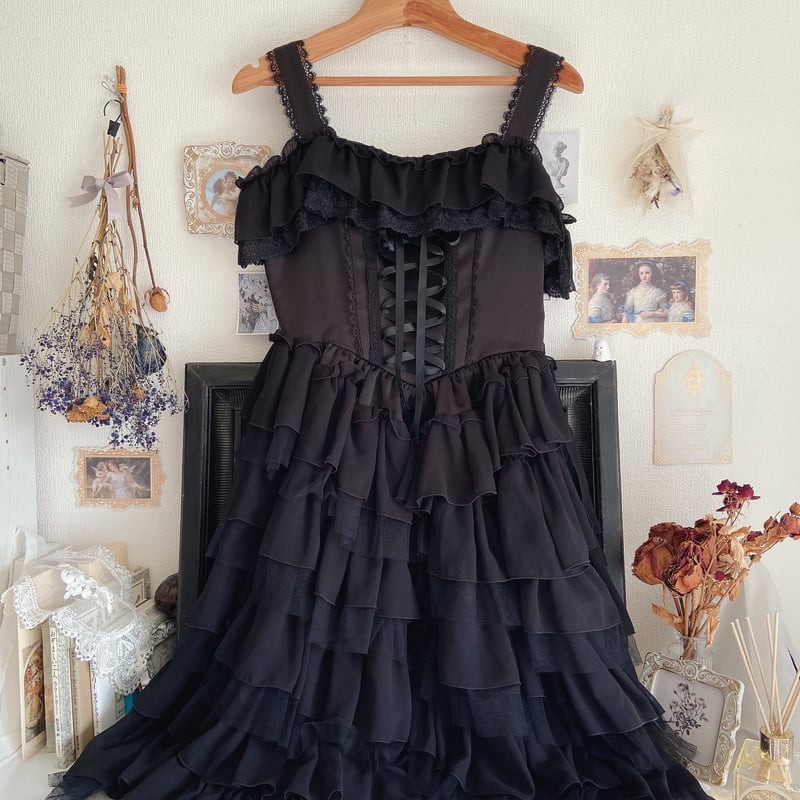 SweetフリルジャンパースカートメタモルフォーゼEmilyTempleCute ほつれ 