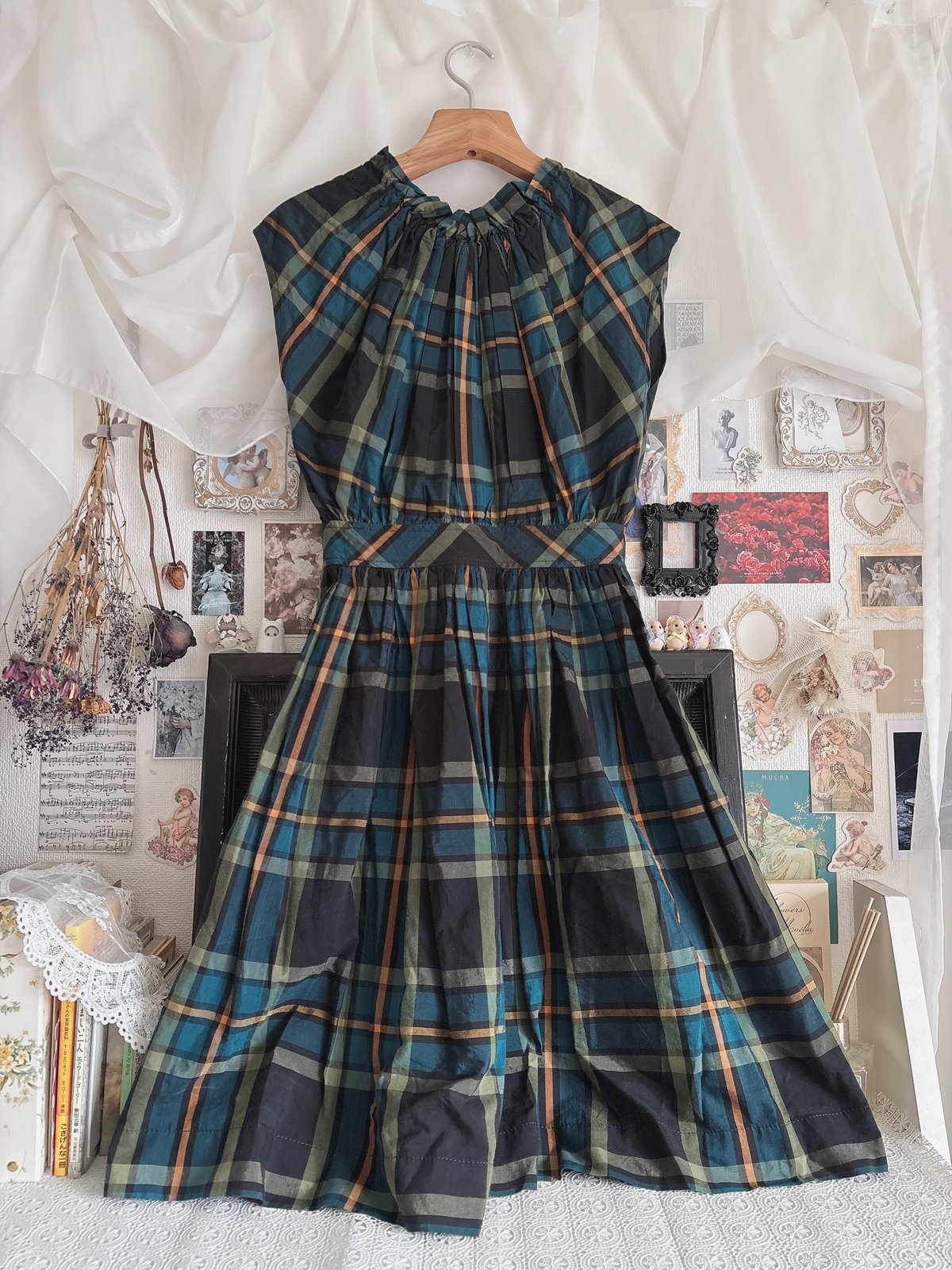 【超美品】【L】Vivienne Westwood ロングチェックワンピース Vivienne Westwood RED LABEL チェックロングワンピース | anon