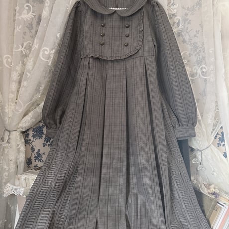 しまむら　皆方由衣さんコラボ　チェックワンピース