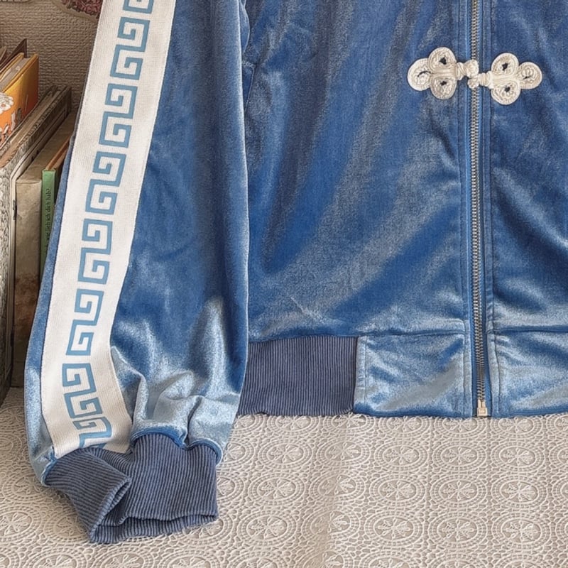 LISTEN FLAVOR ベロアタイガーチャイナブルゾン | anonymous