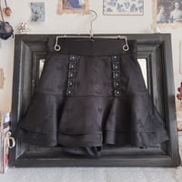 Ank Rouge リボンジャガードフレアスカパン