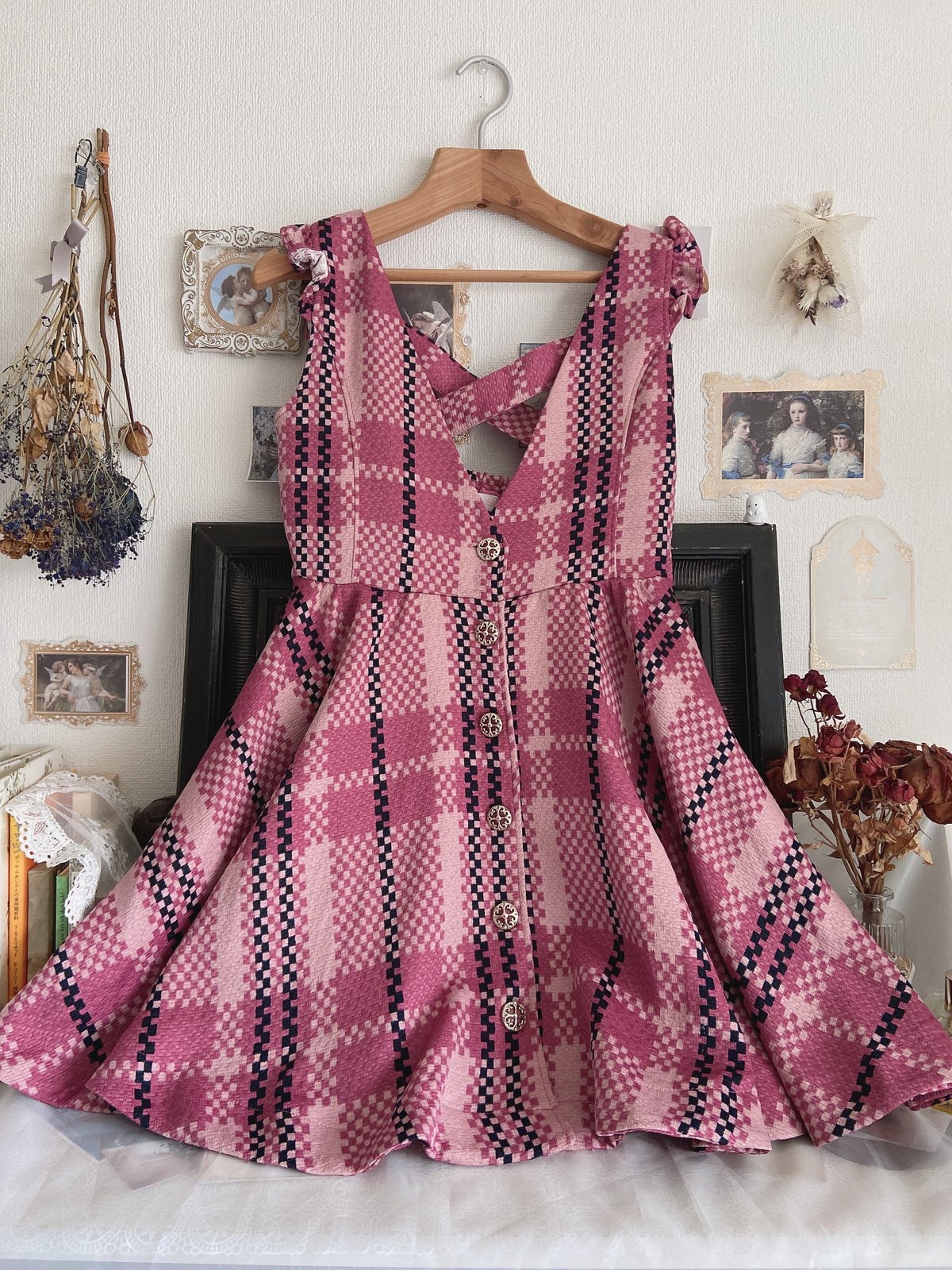 LIZ LISA ドットジャンパースカート キャメル ジャンスカ ｜ LIZ LISA