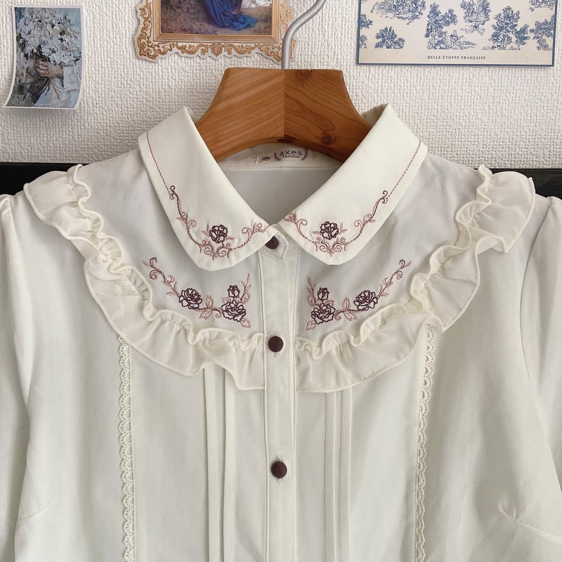 axes femme 刺繍ブラウス | anonymous