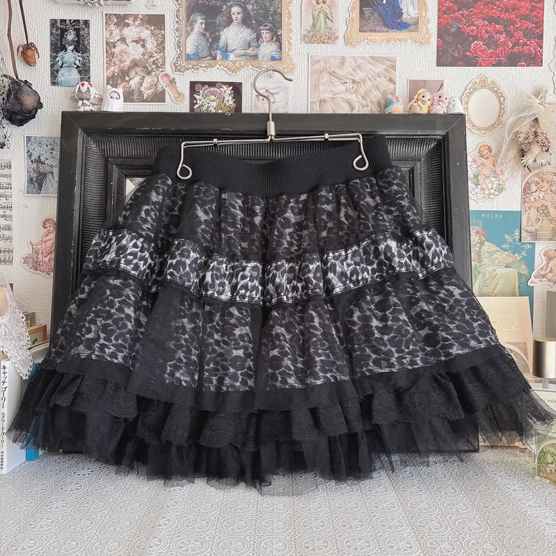 ALGONQUINS ヒョウ柄スカート | anonymous