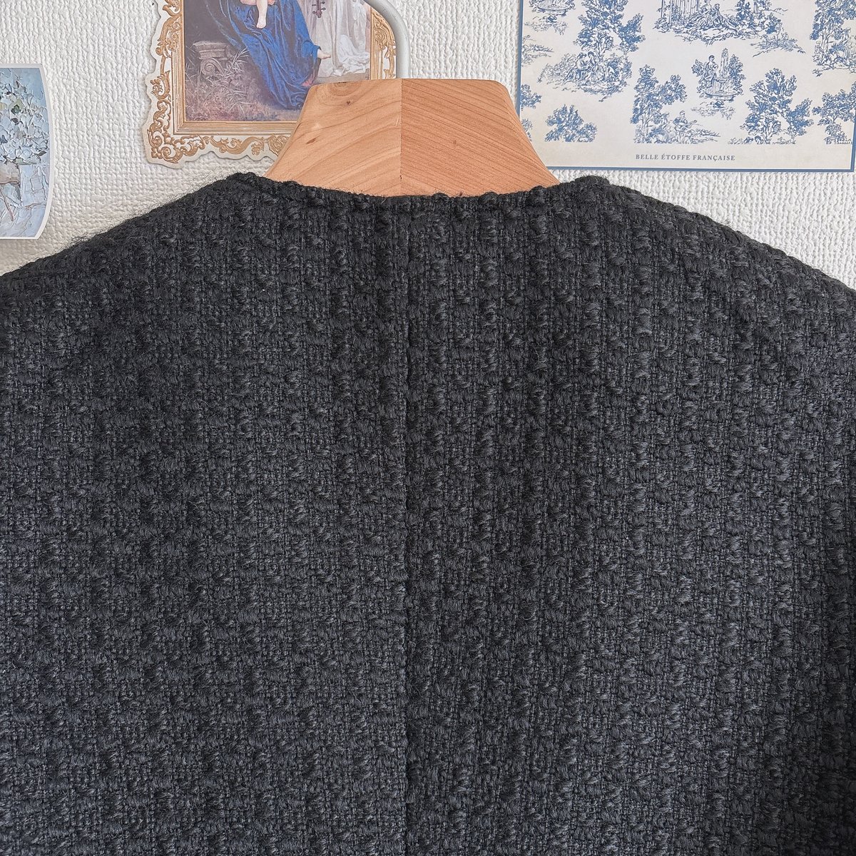 ZARA ループボタン付きテクスチャードジャケット | anonymous