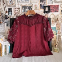 axes femme 袖刺繍カットソー