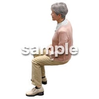 人物切抜き素材　シニア介護編　S_474