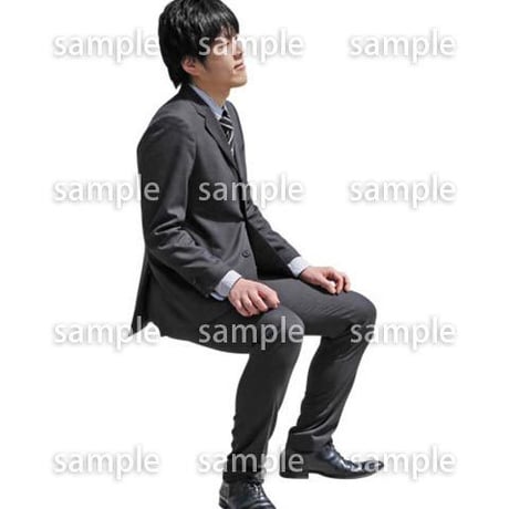 人物切抜き素材　座る人Ⅱ編　Q_350