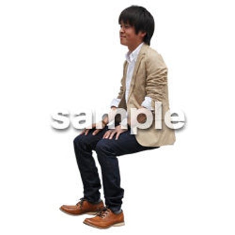 人物切抜き素材　座る人Ⅱ編　Q_416