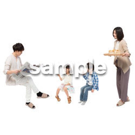 Cutout People　4人家族　II_352