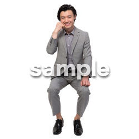 Cutout People　座る　男性　LL_241