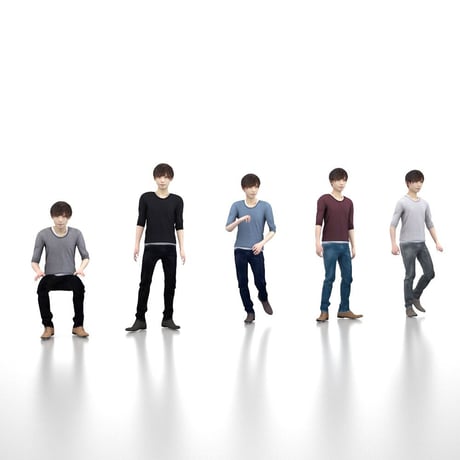 3D人モデルAポーズ　038_Toru