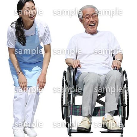 人物切抜き素材　シニア介護編　S_081