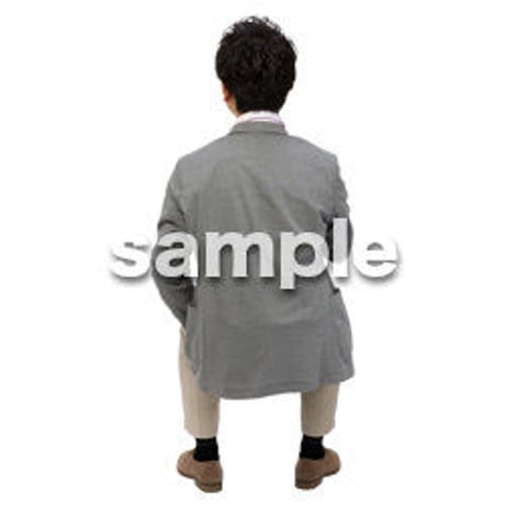 Cutout People　座る　男性　LL_255
