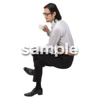 Cutout People　パーティー座る人　DD_423