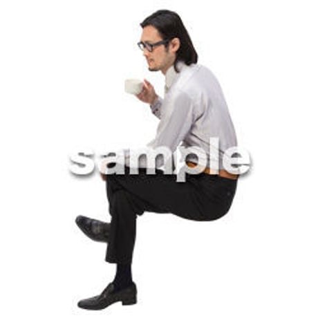 Cutout People　パーティー座る人　DD_423