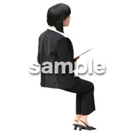 人物切抜き素材　座る人編　H_393
