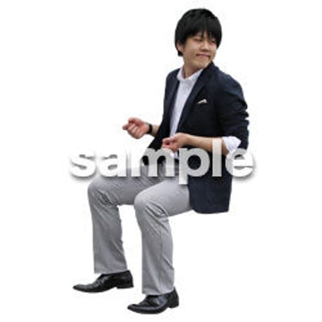 人物切抜き素材　座る人Ⅱ編　Q_404