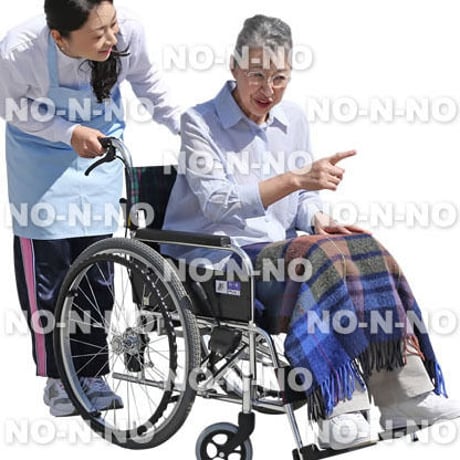 人物切抜きセット☆シニア介護・車いす　1_set043
