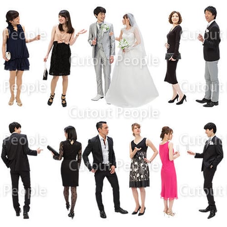 人物切抜きセット☆結婚式　1_set084