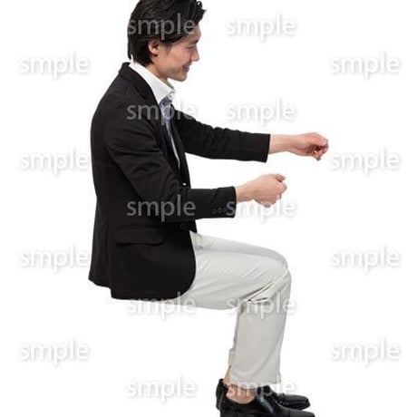 Cutout People　座る　男性　LL_083