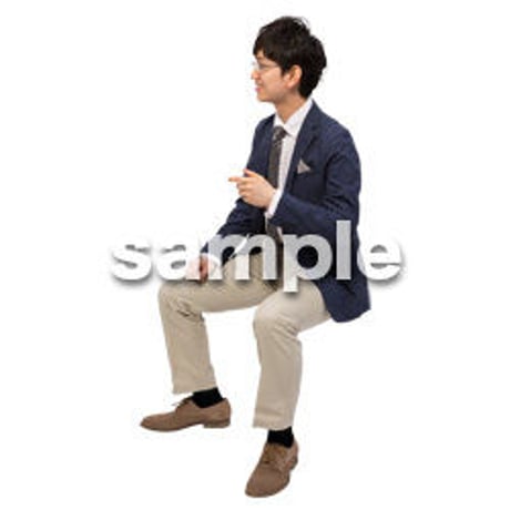 Cutout People　座る　男性　LL_097